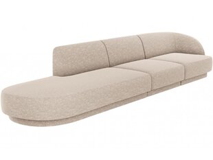 Vasemman puoleinen sohva Micadoni Miley, 302 x 85 x 74 cm, beige hinta ja tiedot | Sohvat ja vuodesohvat | hobbyhall.fi