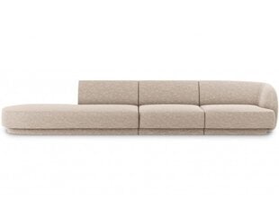 Vasemman puoleinen sohva Micadoni Miley, 302 x 85 x 74 cm, beige hinta ja tiedot | Sohvat ja vuodesohvat | hobbyhall.fi