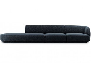 Vasemman puoleinen sohva Micadoni Miley, 302 x 85 x 74 cm, sininen hinta ja tiedot | Sohvat ja vuodesohvat | hobbyhall.fi