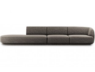 Vasemman puoleinen sohva Micadoni Miley, 302 x 85 x 74 cm, harmaa hinta ja tiedot | Sohvat ja vuodesohvat | hobbyhall.fi