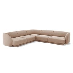 Samettinen symmetrinen kulmasohva Micadoni Miley, 252 x 252 x 74, beige hinta ja tiedot | Sohvat ja vuodesohvat | hobbyhall.fi