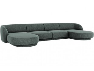 Panoraama sohva Micadoni Miley, 334 x 155 x 74 cm, vihreä hinta ja tiedot | Sohvat ja vuodesohvat | hobbyhall.fi