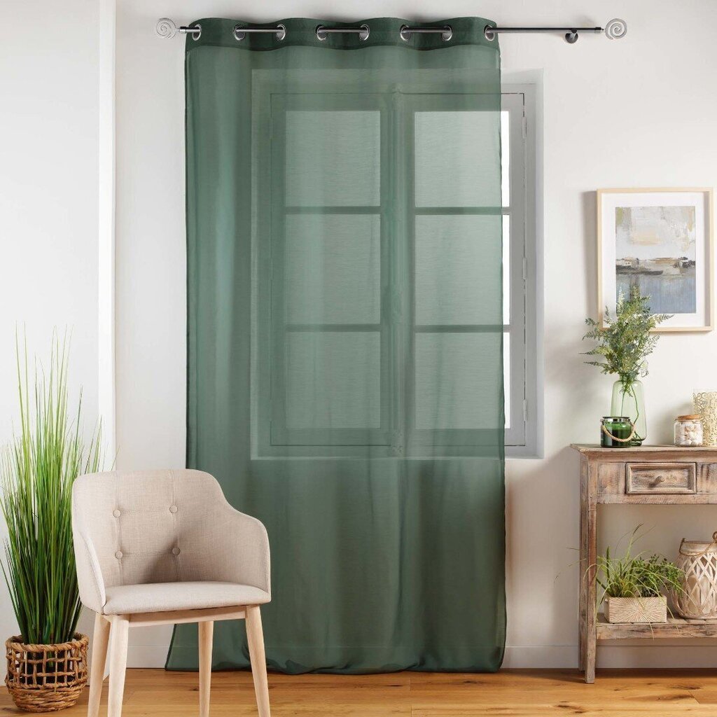 Douceur d'Intérieur Etamina -verho, khaki, 140 x 240 cm hinta ja tiedot | Verhot | hobbyhall.fi