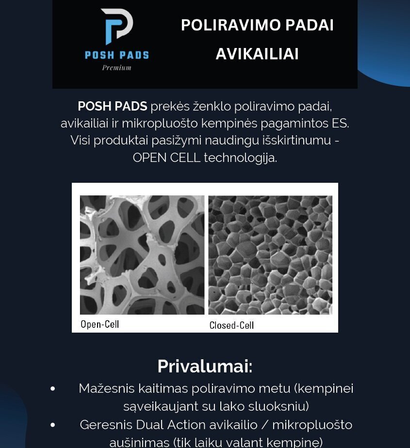 Pehmeä kiillotussieni Posh Pads, keltainen hinta ja tiedot | Autokemikaalit | hobbyhall.fi