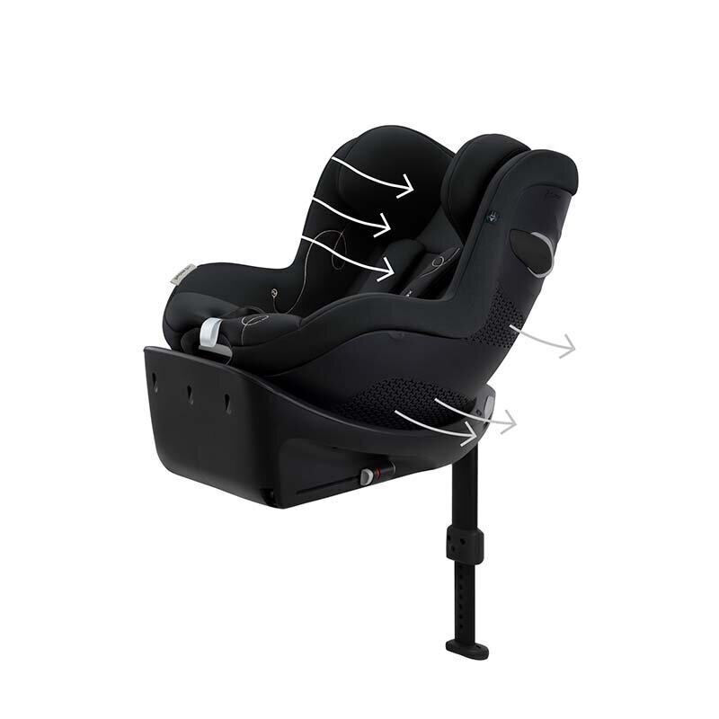 Cybex turvaistuin Sirona Gi i-Size, 0-18 kg, Moon Black hinta ja tiedot | Turvaistuimet | hobbyhall.fi