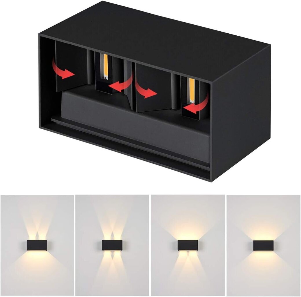 Koristeellinen LED-seinävalaisin Dr.lazy, 20W, musta hinta ja tiedot | Seinävalaisimet | hobbyhall.fi