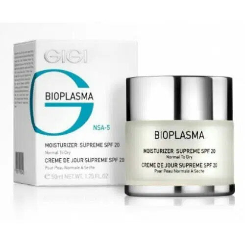 BIOPLASMA MOISTURIZING CREAM SUPREME SPF-20 NORMAALILLE JA KUIVALLE IHOLLE GIGI 50 ml hinta ja tiedot | Kasvovoiteet | hobbyhall.fi