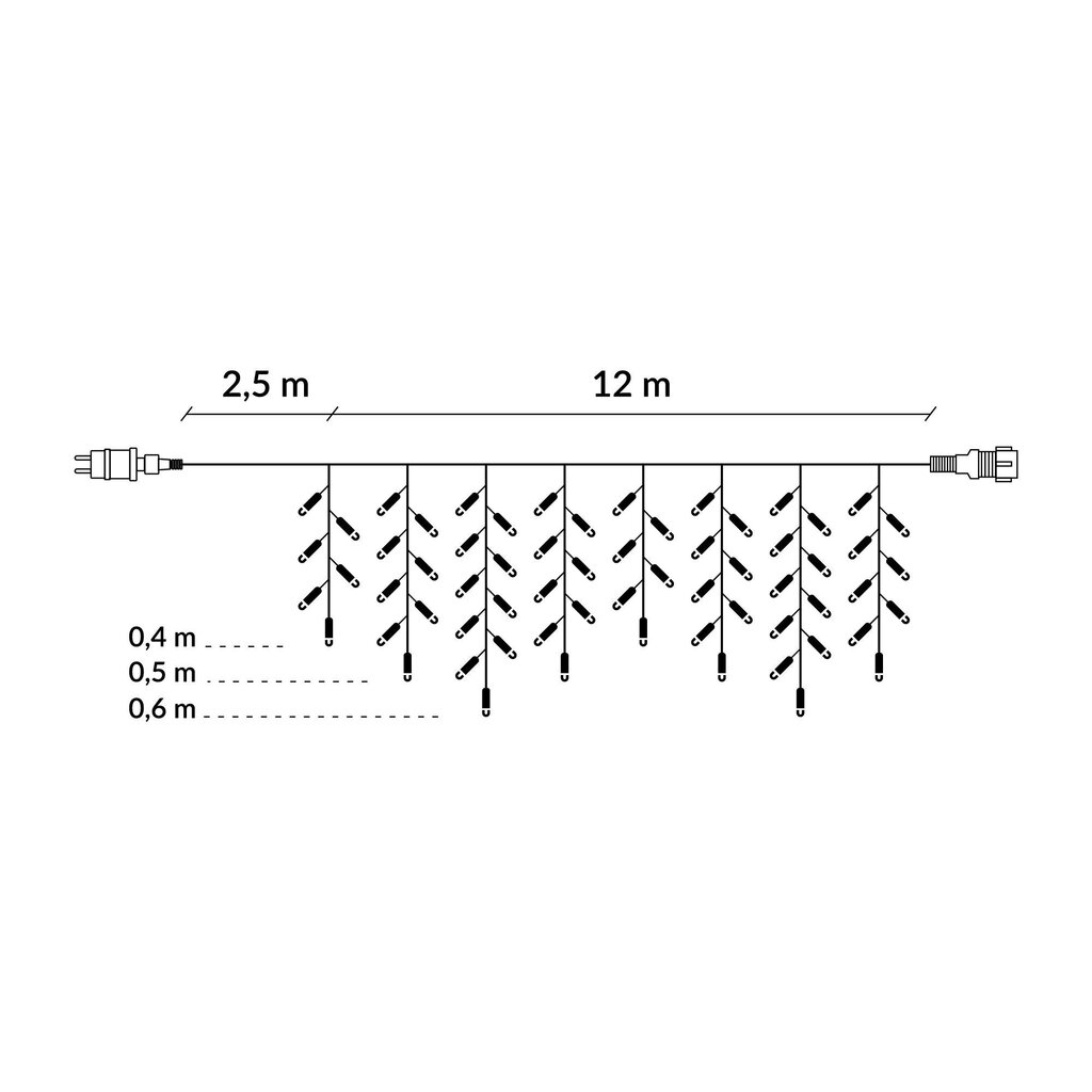 Garlianda 300 LED, IP-44 hinta ja tiedot | Jouluvalot | hobbyhall.fi