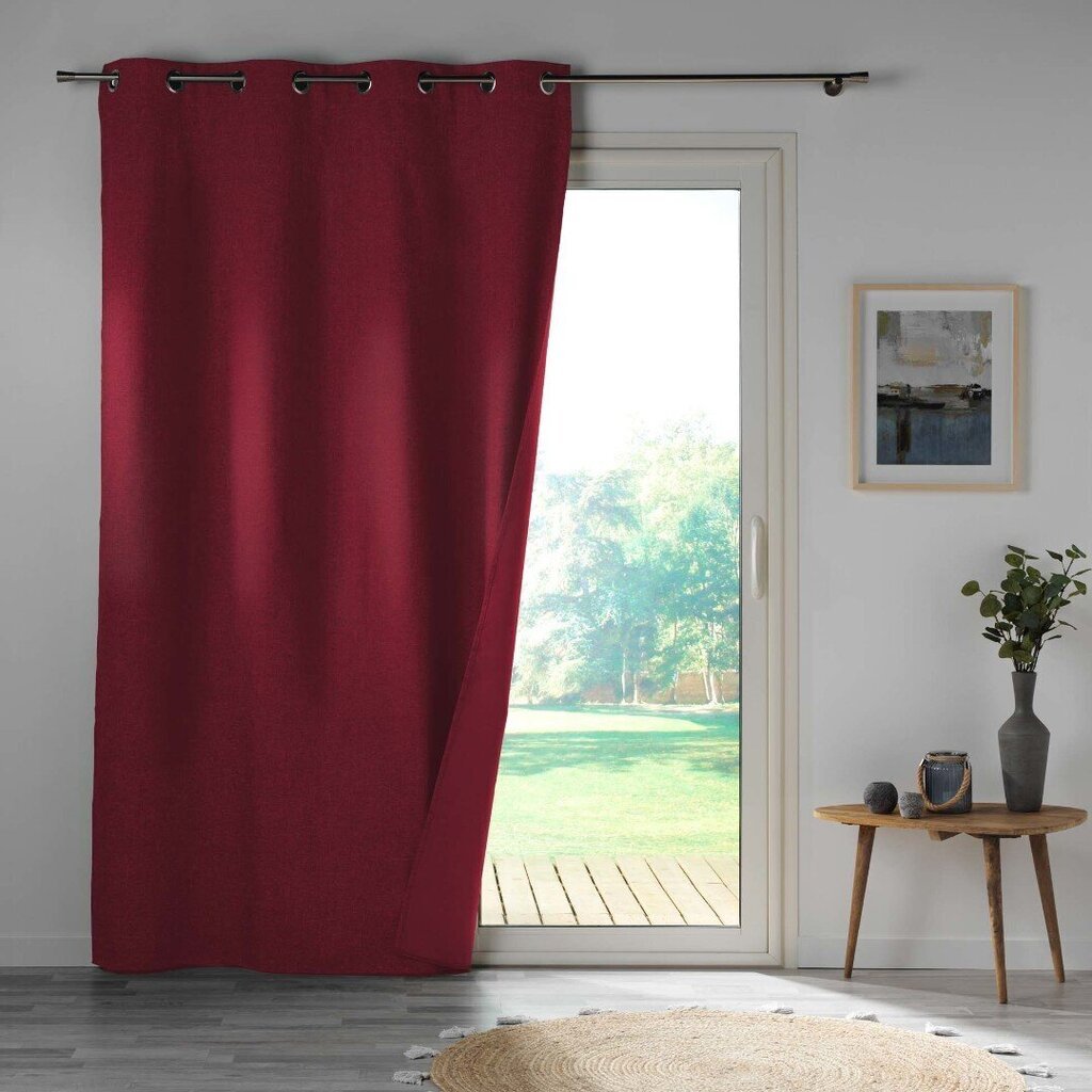 Douceur d'Intérieur Obscure -pimentävä -verho, punainen, 140 x 260 cm hinta ja tiedot | Verhot | hobbyhall.fi