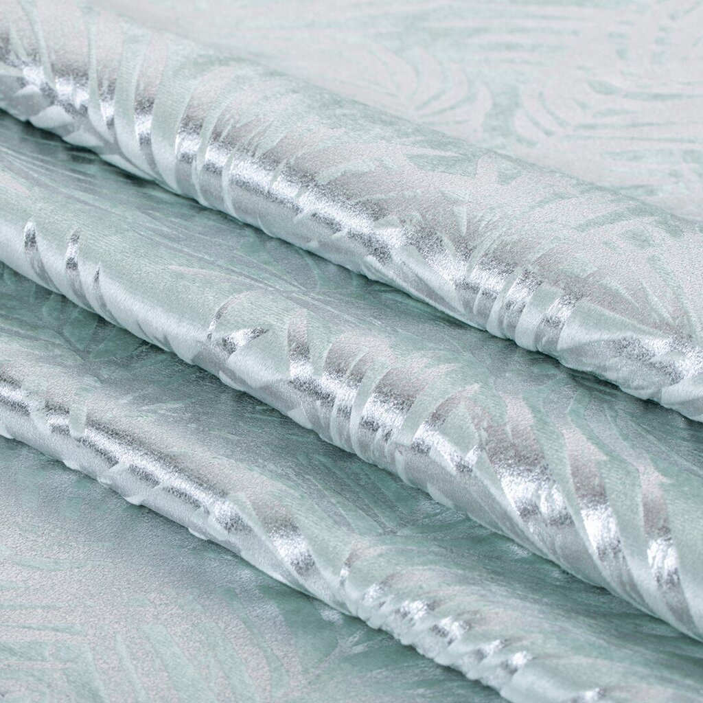 AmeliaHome Curtain Velvet Silver Leaves hinta ja tiedot | Verhot | hobbyhall.fi