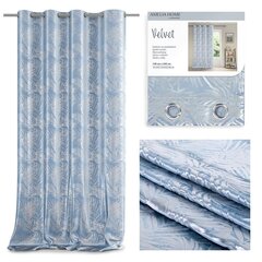 AmeliaHome Curtain Velvet Silver Leaves hinta ja tiedot | Verhot | hobbyhall.fi