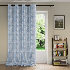 AmeliaHome Curtain Velvet Silver Leaves hinta ja tiedot | Verhot | hobbyhall.fi