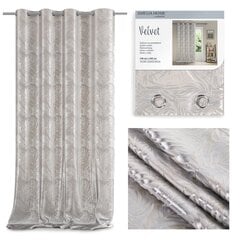 AmeliaHome verho Velvet Silver Leaves hinta ja tiedot | Verhot | hobbyhall.fi