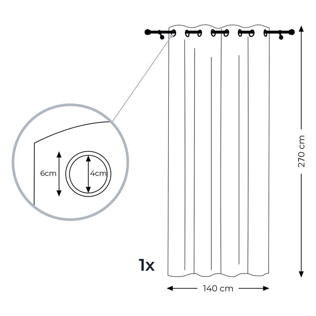 AmeliaHome Verho Pompons hinta ja tiedot | Verhot | hobbyhall.fi