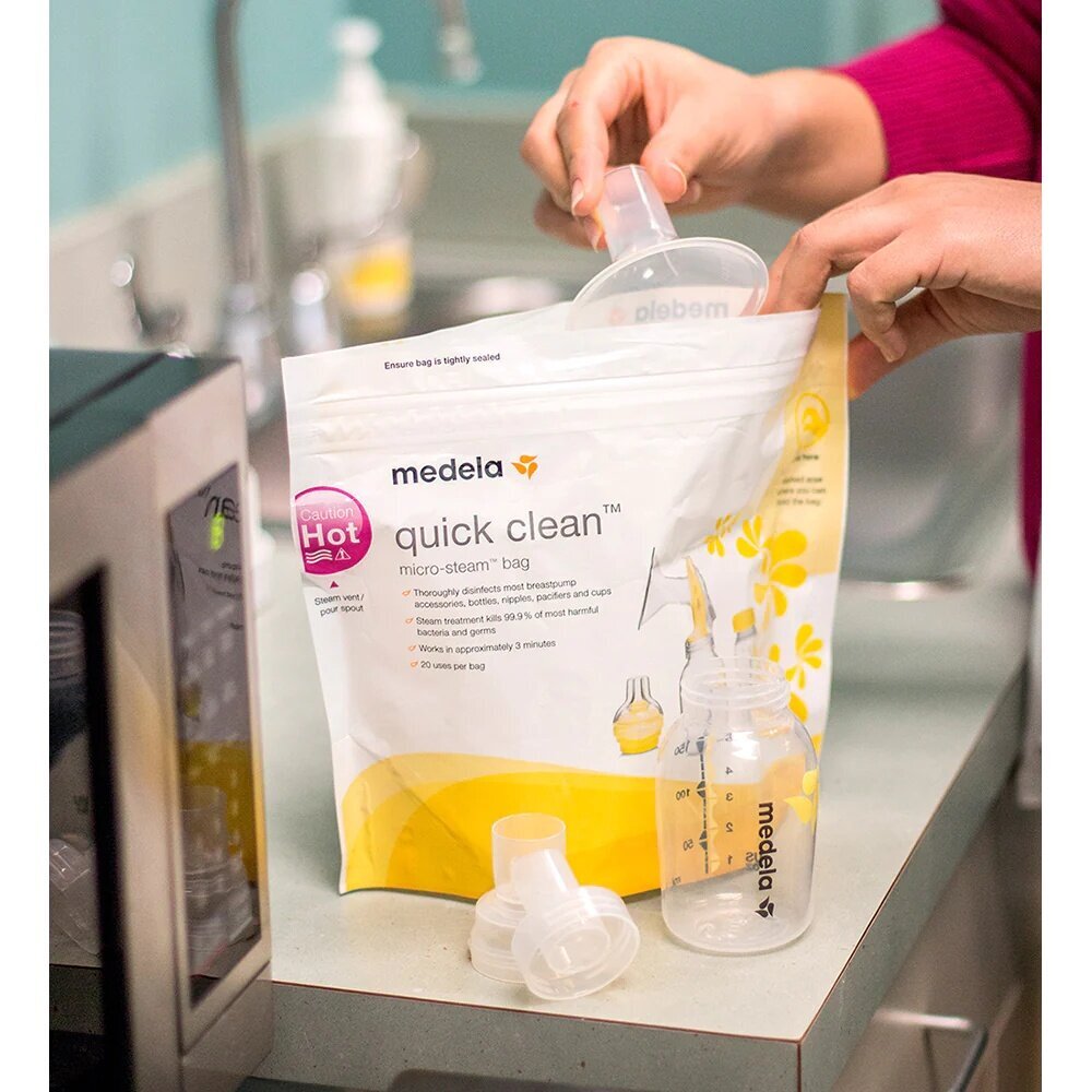 Medela Quick Clean sterilointipussit, 5 kpl hinta ja tiedot | Pullonlämmittimet ja sterilointilaitteet | hobbyhall.fi