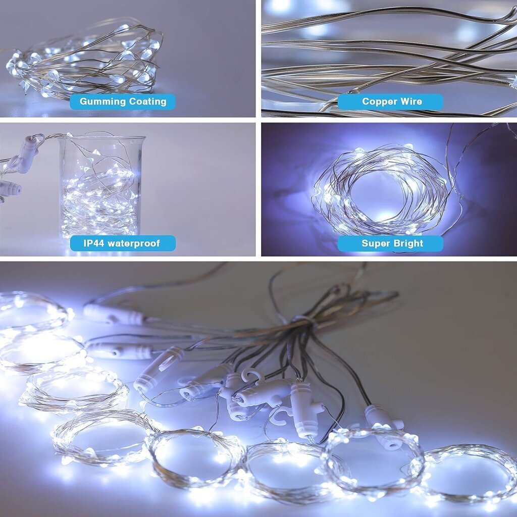 LED-nauha, valkoinen, 3m x 3m hinta ja tiedot | Jouluvalot | hobbyhall.fi