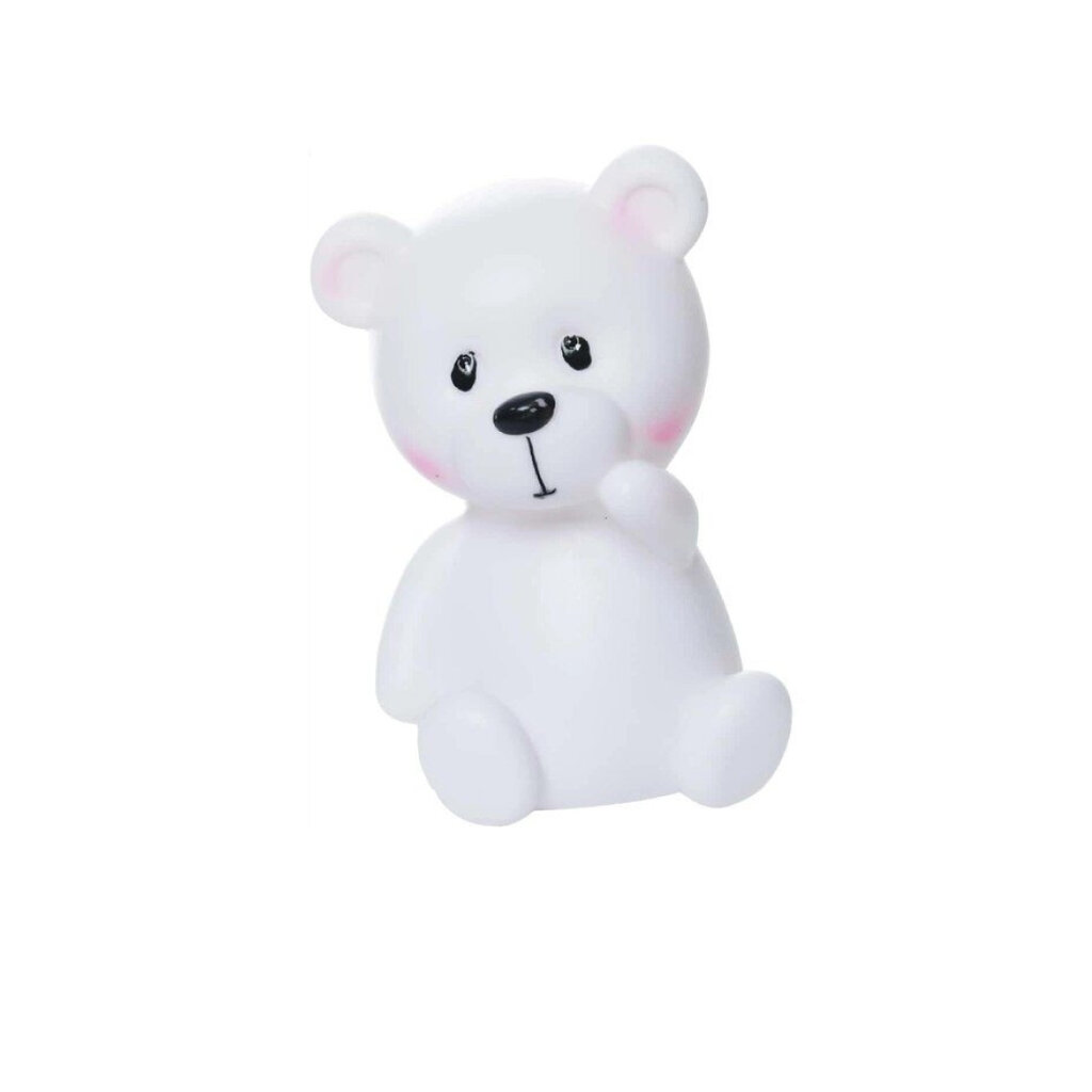 Pöytävalaisin LED BEAR, Valkoinen väri, 12 cm x 7 cm hinta ja tiedot | Lastenhuoneen valaisimet | hobbyhall.fi