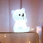 Pöytävalaisin LED BEAR, Valkoinen väri, 12 cm x 7 cm hinta ja tiedot | Lastenhuoneen valaisimet | hobbyhall.fi