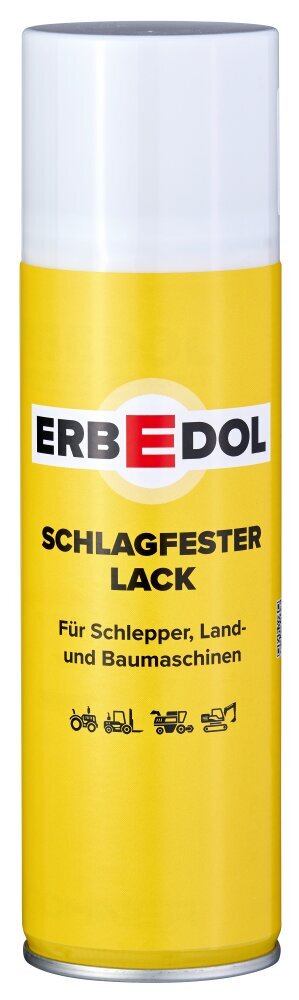 Erbedol Schlagfester Lack Spray - Iskunkestävä emalipinnoite maatalouskoneille – spray Case-IH-Schwarz Seidenglanz from 1986 SL9160 hinta ja tiedot | Maalit | hobbyhall.fi