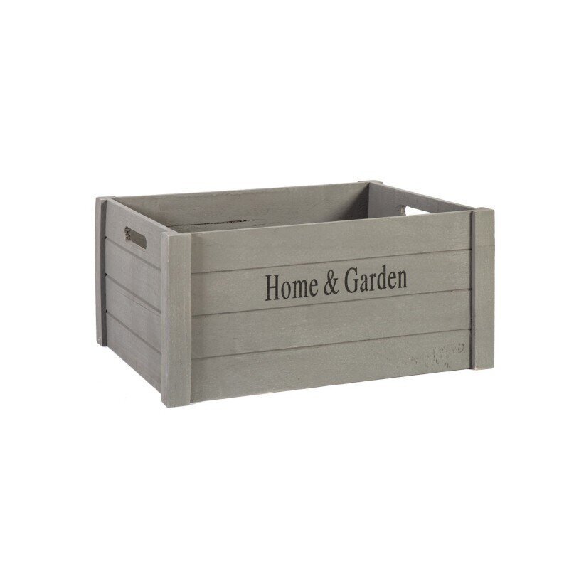 Puulaatikko HOME&GARDEN-3, S- 31x21xH18cm, harmaa hinta ja tiedot | Säilytyslaatikot ja -korit | hobbyhall.fi