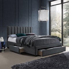 Sänky GRACE 160x200cm, patjalla HARMONY DUO, tummanharmaa hinta ja tiedot | Sängyt | hobbyhall.fi