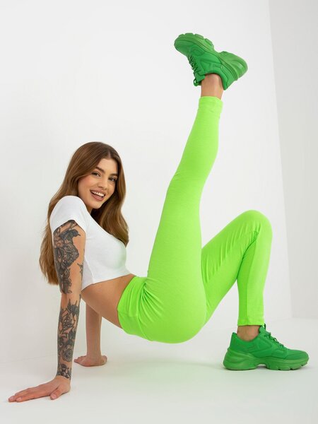 Naisten fluo green leggingsit