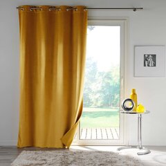 Douceur d'Intérieur Velounight -verho, keltainen, 135 x 260 cm hinta ja tiedot | Verhot | hobbyhall.fi