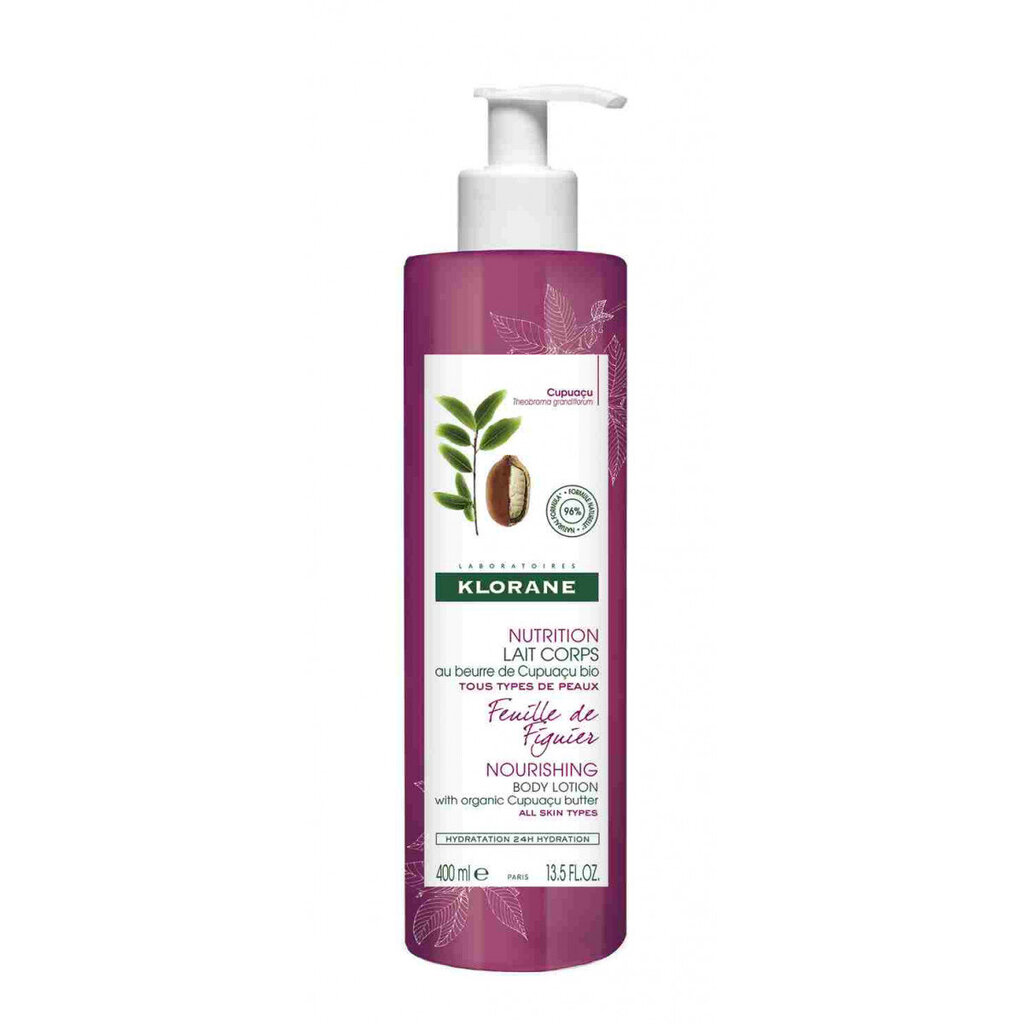 Klorane Intensiivinen (Ultra Nourishng Body Lotion) viikunanlehdillä ( Ultra Nourishng Body Lotion) 400 ml hinta ja tiedot | Vartalovoiteet ja -emulsiot | hobbyhall.fi