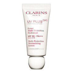 Suojaava voide Clarins SPF 50 UV+ Anti-pollution, 30 ml hinta ja tiedot | Aurinkovoiteet | hobbyhall.fi