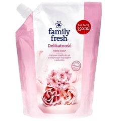 Family Fresh Herkullinen kermainen käsisaippua hoitavalla silkkiuutteella 750ml hinta ja tiedot | Family Fresh Hajuvedet ja kosmetiikka | hobbyhall.fi