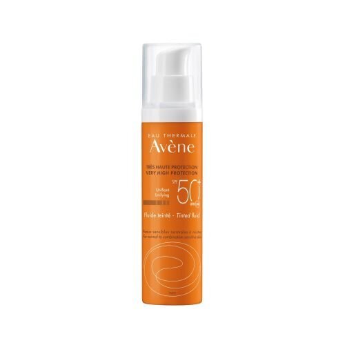 Avène Sävytetty neste normaali- ja sekaiholle SPF 50+ (Tinted Fluid) 50 ml hinta ja tiedot | Aurinkovoiteet | hobbyhall.fi