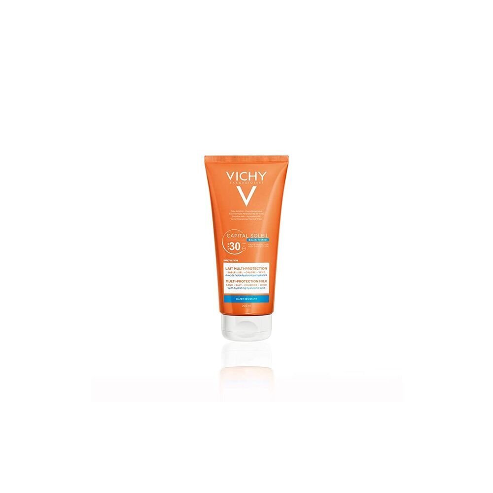 Vichy Multi Moisturizing Lotion SPF 50+ Capital Soleil Beach Protect (Multi-Protection Milk) 200 ml hinta ja tiedot | Aurinkovoiteet | hobbyhall.fi