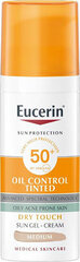 Sun Oil Control Sävytetty SPF 50+ (Sun Gel-Cream) 50 ml hinta ja tiedot | Eucerin Vartalonhoito | hobbyhall.fi