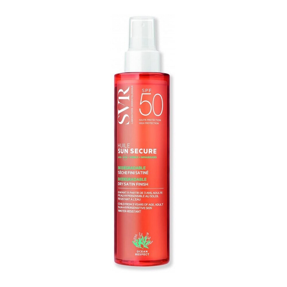 SVR Sun Secure Huile Seche Spf50 200ml hinta ja tiedot | Aurinkovoiteet | hobbyhall.fi