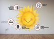Lastenhuoneen tarra iloinen aurinko - 50 x 50 cm hinta ja tiedot | Sisustustarrat | hobbyhall.fi