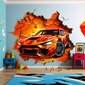 Seinätarra 3D tuliauto - 100x100 hinta ja tiedot | Sisustustarrat | hobbyhall.fi