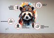 Seinätarra panda karhu - 80 x 60 cm hinta ja tiedot | Sisustustarrat | hobbyhall.fi