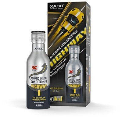 Atomic XADO Highway metallihoitoaine (setti: pullo 225ml + riipus) hinta ja tiedot | Polttoaineen ja öljyn lisäaineet | hobbyhall.fi