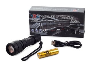 Bailong Tactical USB LED-taskulamppu CREE XM-L3-U3 hinta ja tiedot | Retkilamput | hobbyhall.fi