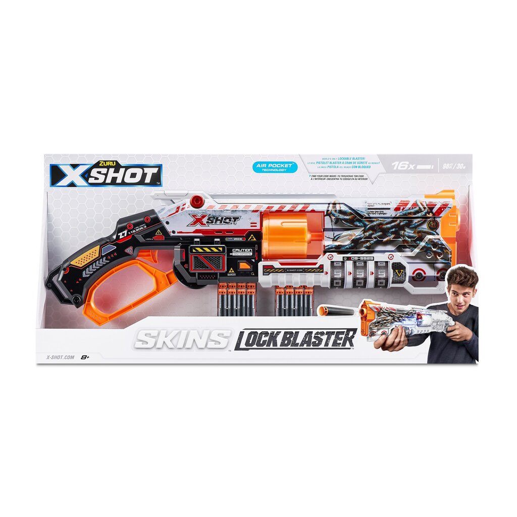 Leluase X-Shot Lock Gun, 36606 hinta ja tiedot | Poikien lelut | hobbyhall.fi