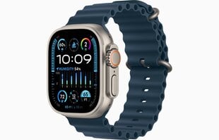 Apple Watch Ultra 2 GPS + Cellular, 49mm Titanium Case with Blue Ocean Band MREG3EL/A hinta ja tiedot | Älykellot | hobbyhall.fi