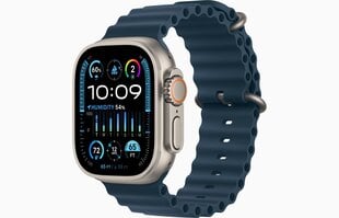 Apple Watch Ultra 2 GPS + Cellular, 49mm Titanium Case with Blue Ocean Band MREG3UL/A hinta ja tiedot | Älykellot | hobbyhall.fi