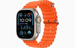 Apple Watch Ultra 2 GPS + Cellular, 49mm Titanium Case with Orange Ocean Band MREH3EL/A hinta ja tiedot | Apple Älykellot ja aktiivisuusrannekkeet | hobbyhall.fi