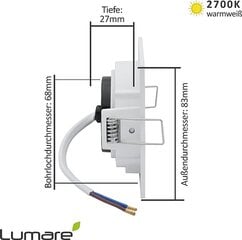 Sisäänrakennetut lamput Lumare, 9 kpl hinta ja tiedot | Upotettavat valaisimet ja LED-valaisimet | hobbyhall.fi