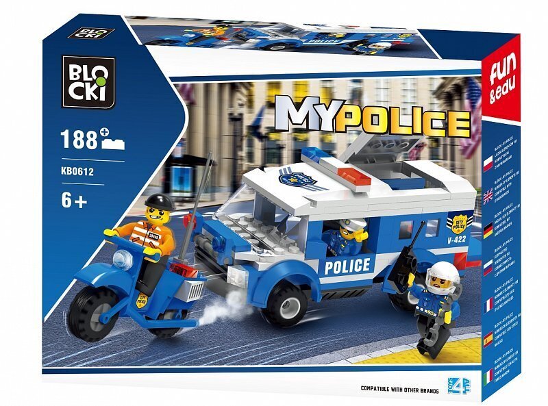 Rakennussetti Blocki MyPolice Poliisipartioauto, KB0612, 188 kpl. hinta ja tiedot | LEGOT ja rakennuslelut | hobbyhall.fi