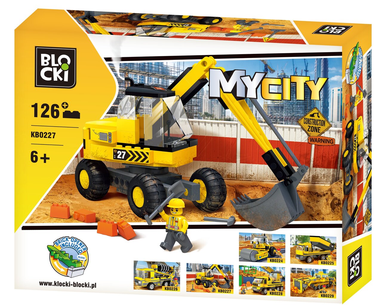 Rakennussetti Blocki MyCity Excavator, KB0227 126 yksikköä hinta ja tiedot | LEGOT ja rakennuslelut | hobbyhall.fi