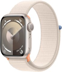 Apple Watch Series 9 GPS 41mm Starlight Aluminium Case with Starlight Sport Loop MR8V3ET/A hinta ja tiedot | Älykellot | hobbyhall.fi