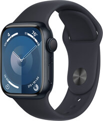 Apple Watch Series 9 GPS 41mm Midnight Aluminium Case with Midnight Sport Band - S/M - MR8W3ET/A hinta ja tiedot | Älykellot | hobbyhall.fi