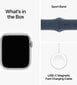 Apple Watch Series 9 GPS 41mm Silver Aluminium Case with Storm Blue Sport Band - M/L MR913ET/A hinta ja tiedot | Älykellot | hobbyhall.fi