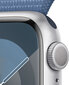 Apple Watch Series 9 GPS 41mm Silver Aluminium Case with Winter Blue Sport Loop MR923ET/A hinta ja tiedot | Älykellot | hobbyhall.fi